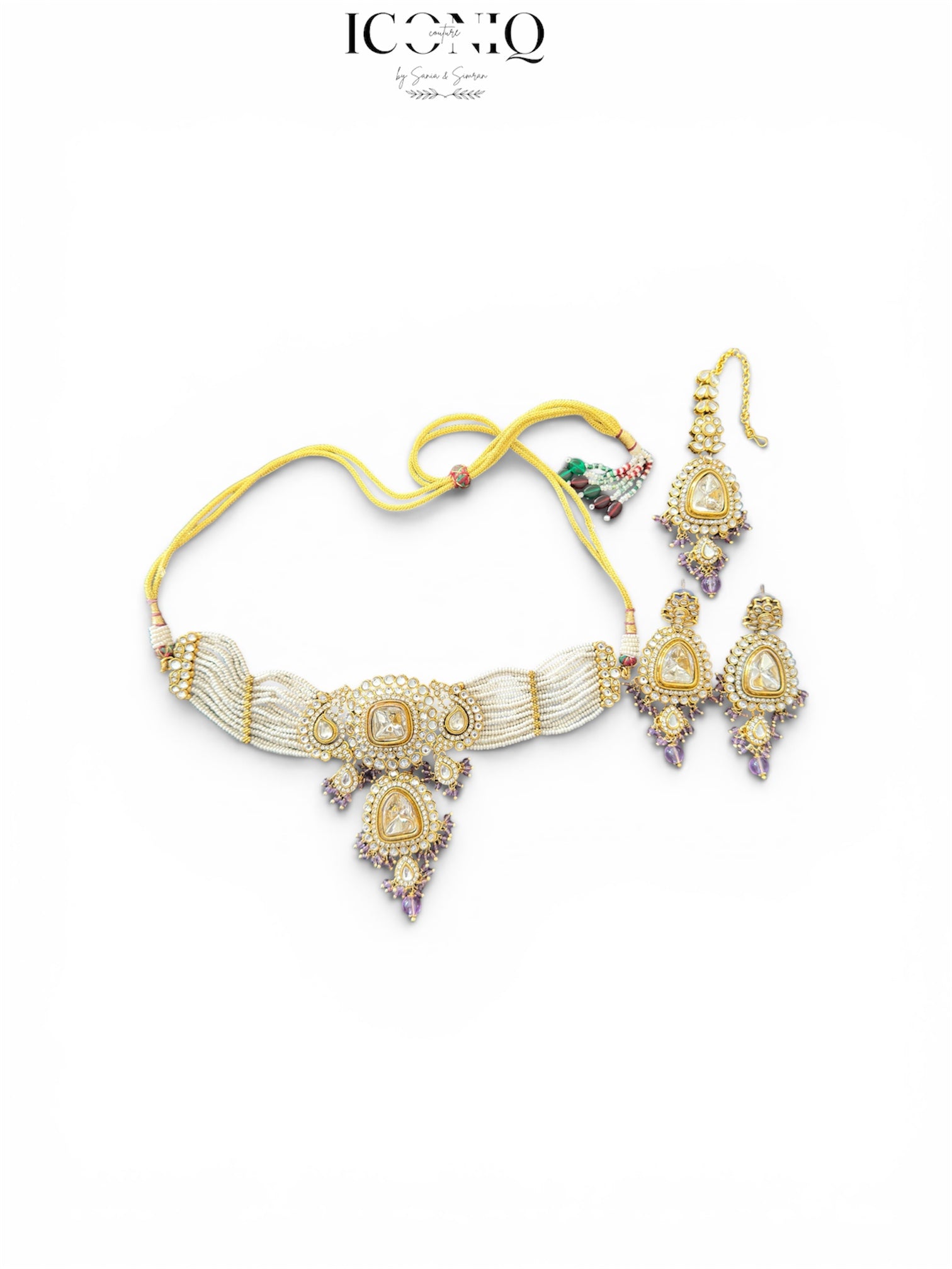 Noorani – Pearl & Polki Choker Jewellery Set