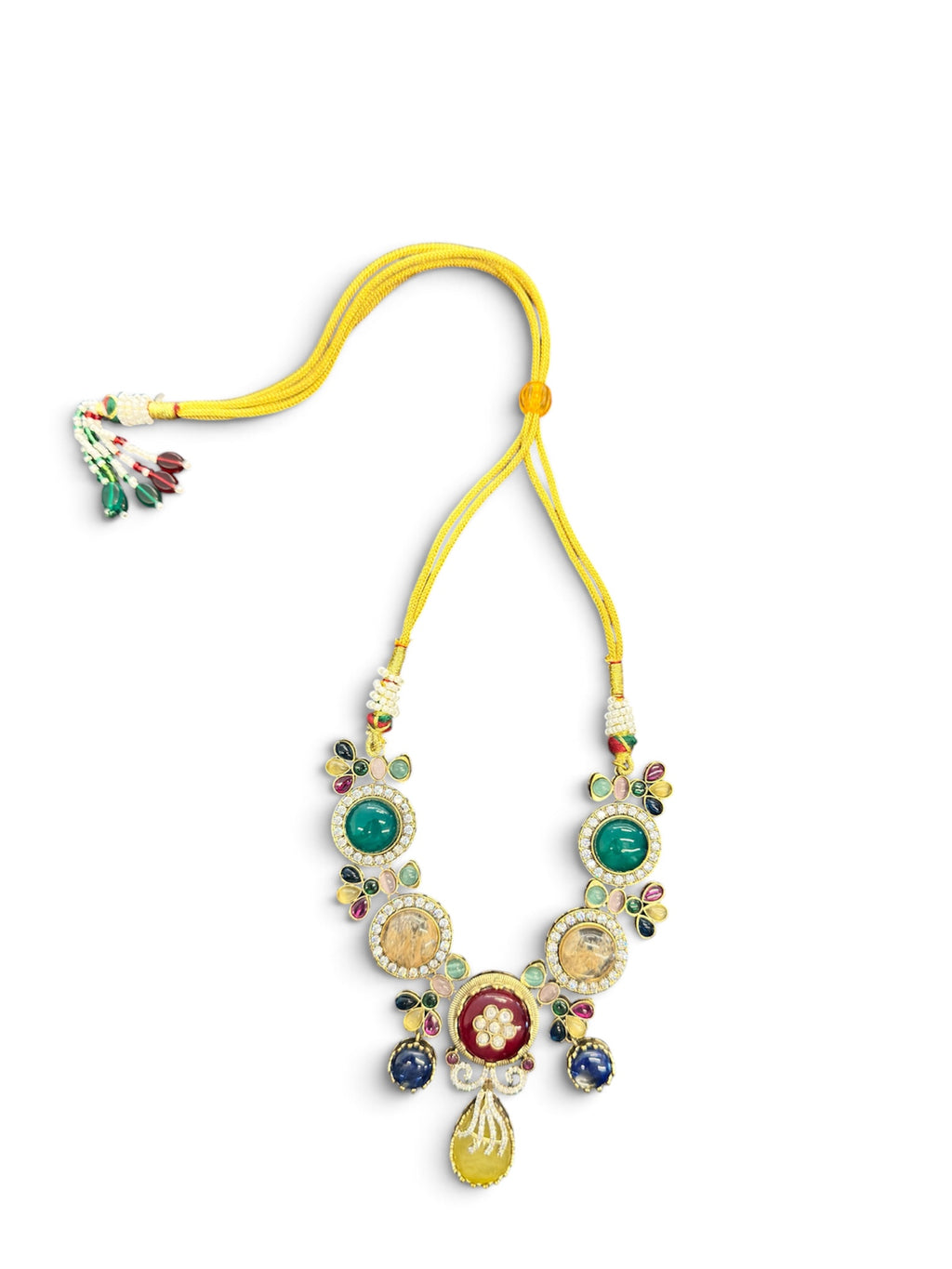 Rangrez – Multicolour Stone Statement Necklace Set