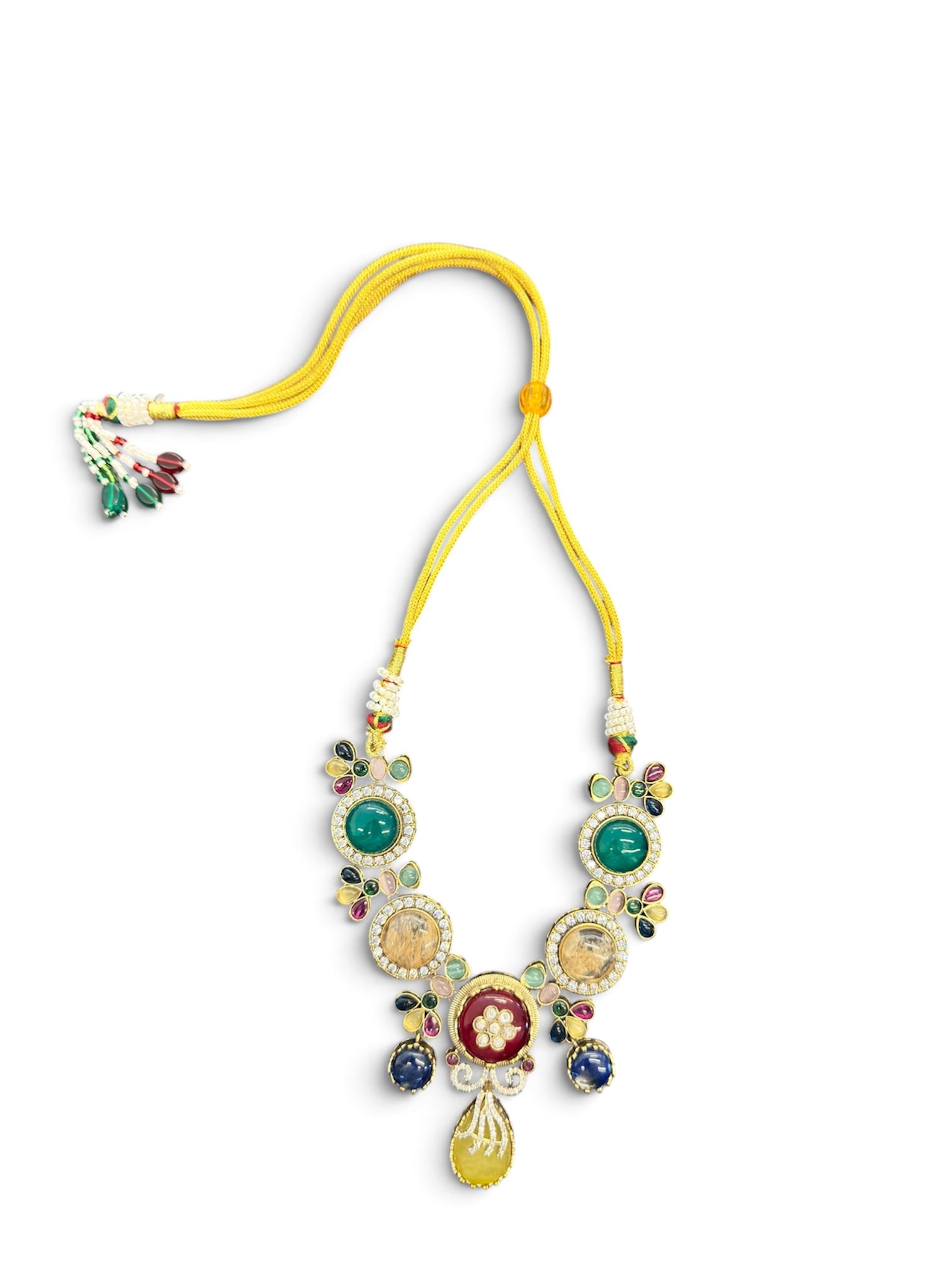Rangrez – Multicolour Stone Statement Necklace Set