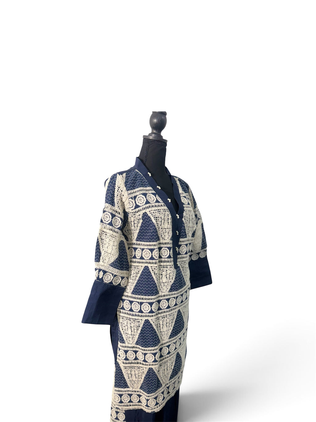 Mahveen – Navy & Ivory Statement Co-Ord Set