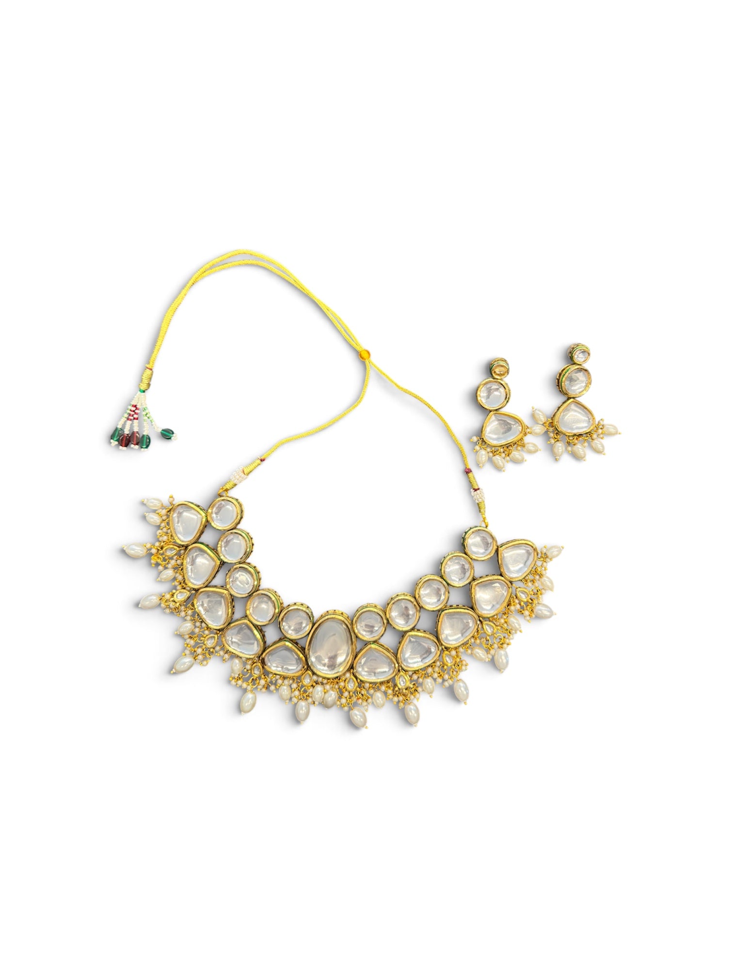 Meher – Kundan & Pearl Statement Necklace Set