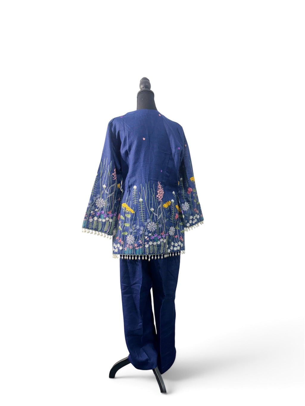 Neelam – Midnight Blue Botanical Embroidered Co-Ord Set