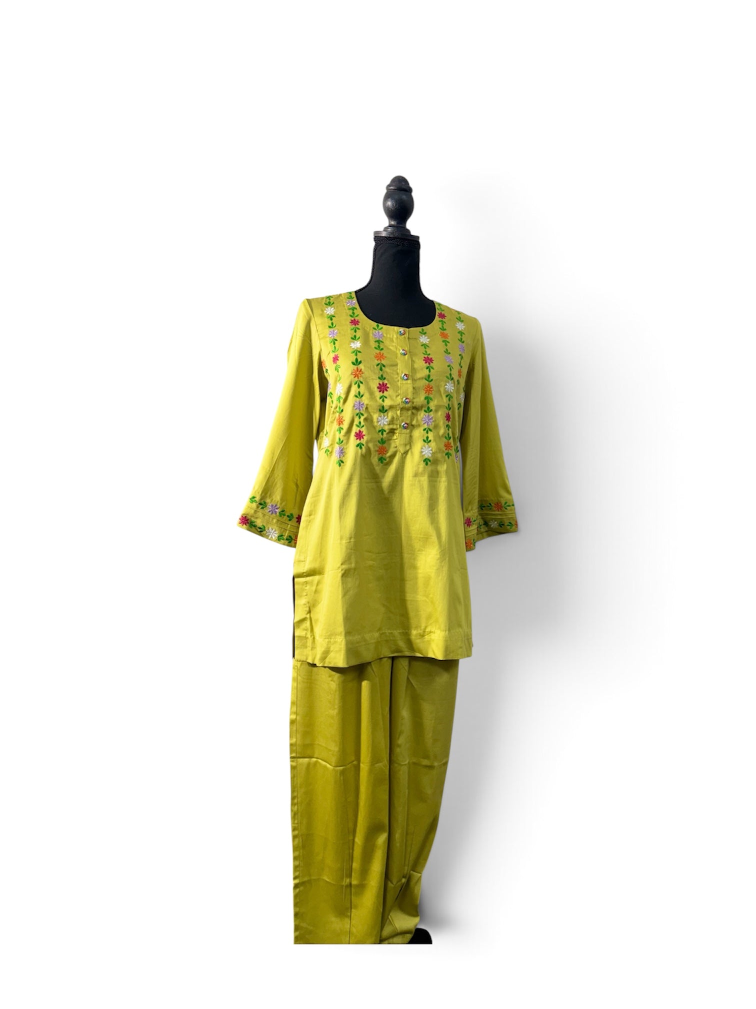 Gul – Lime Floral Embroidered Co-Ord Set