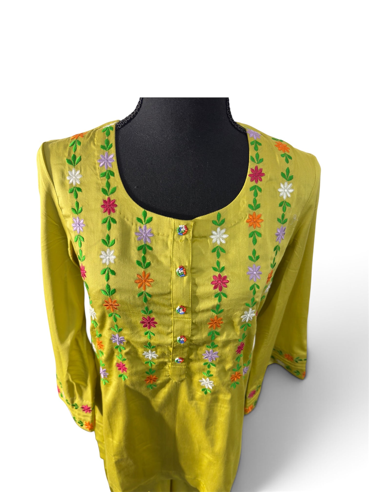 Gul – Lime Floral Embroidered Co-Ord Set