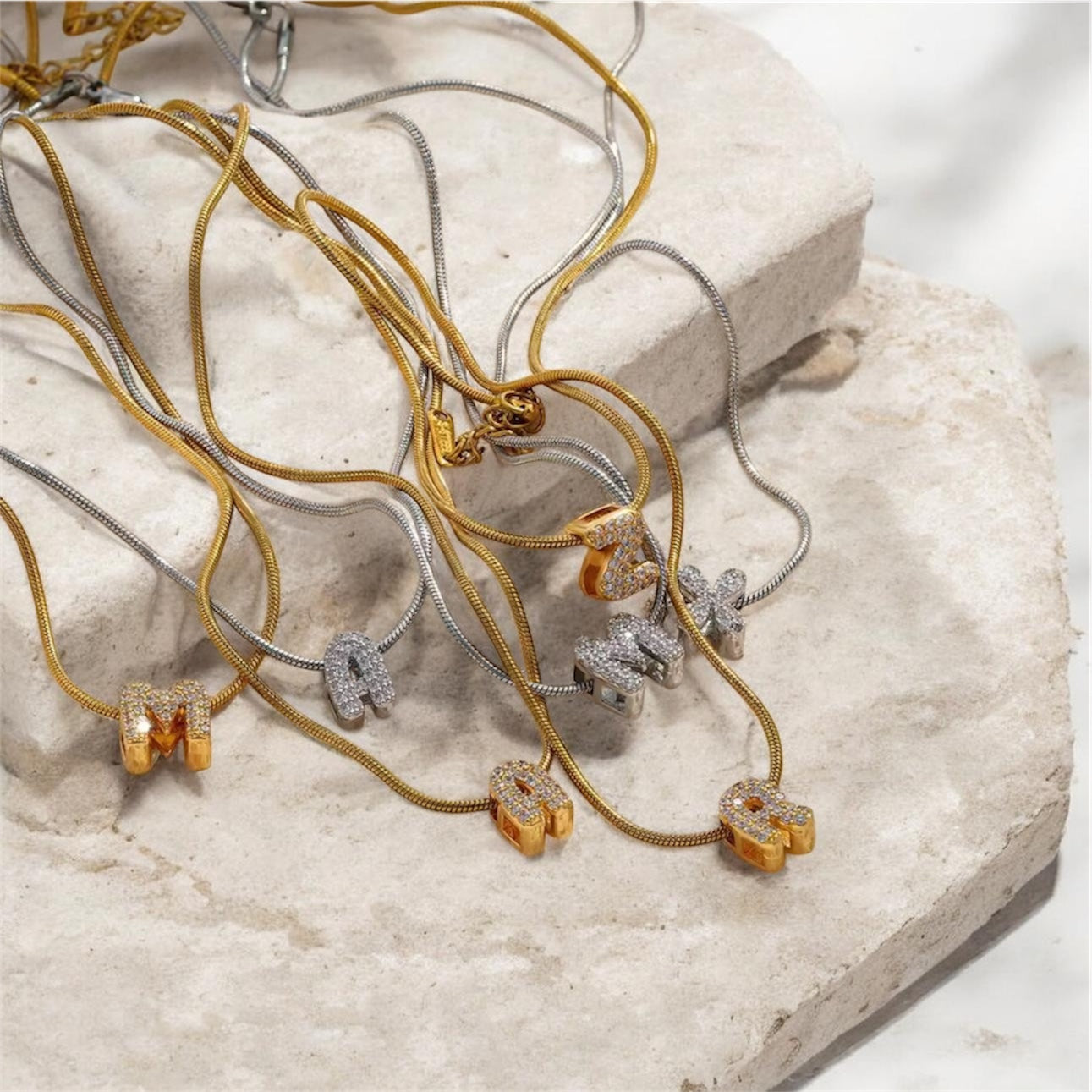 Minimal Gold Letter Necklace
