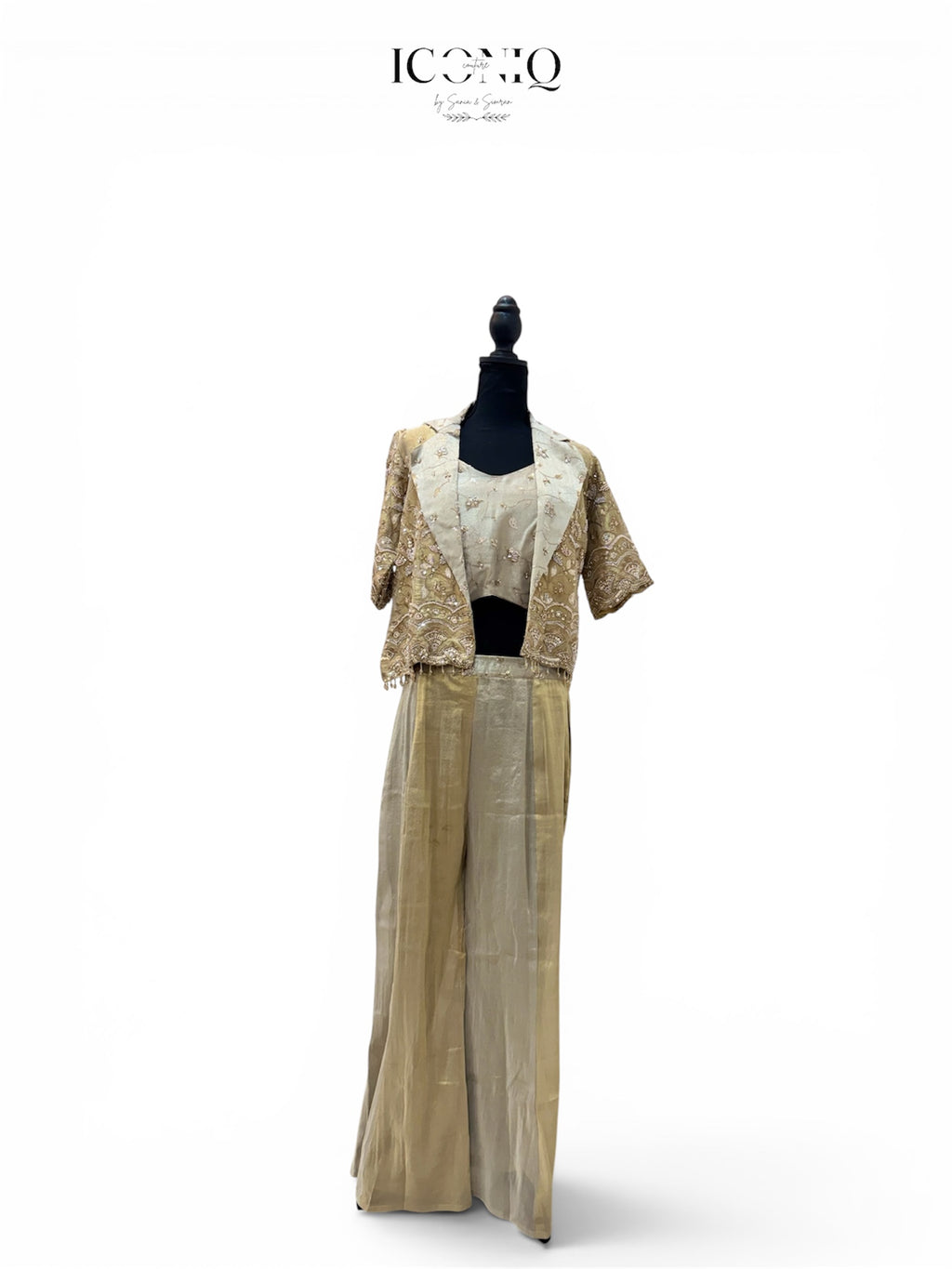 Golden Two-Tone Shimmer Co-Ord Set