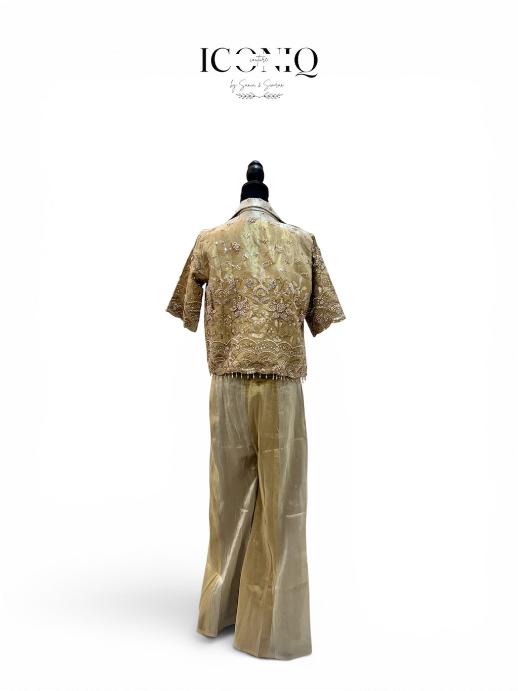 Golden Two-Tone Shimmer Co-Ord Set