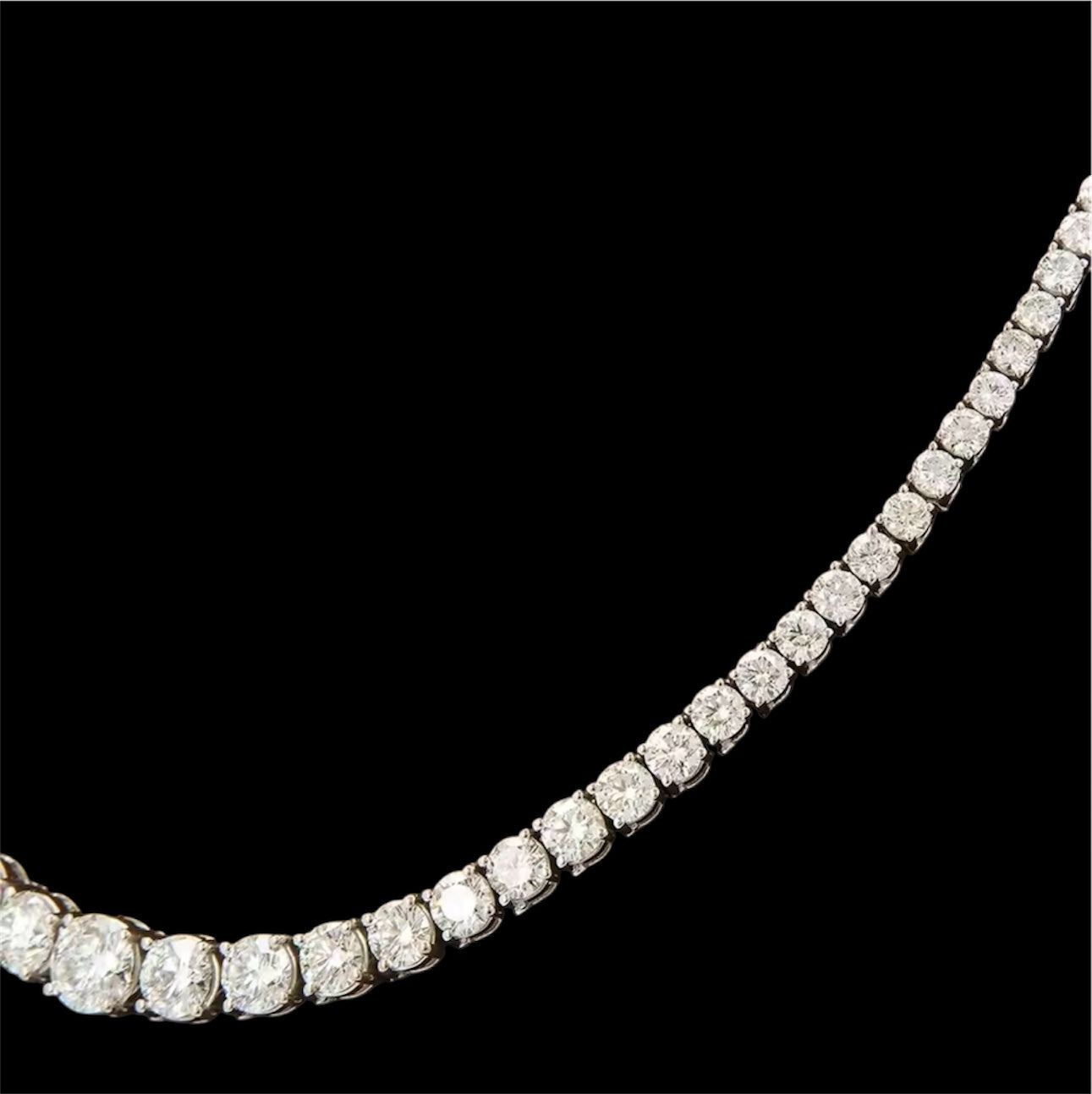 Minimal Crystal Tennis Necklace