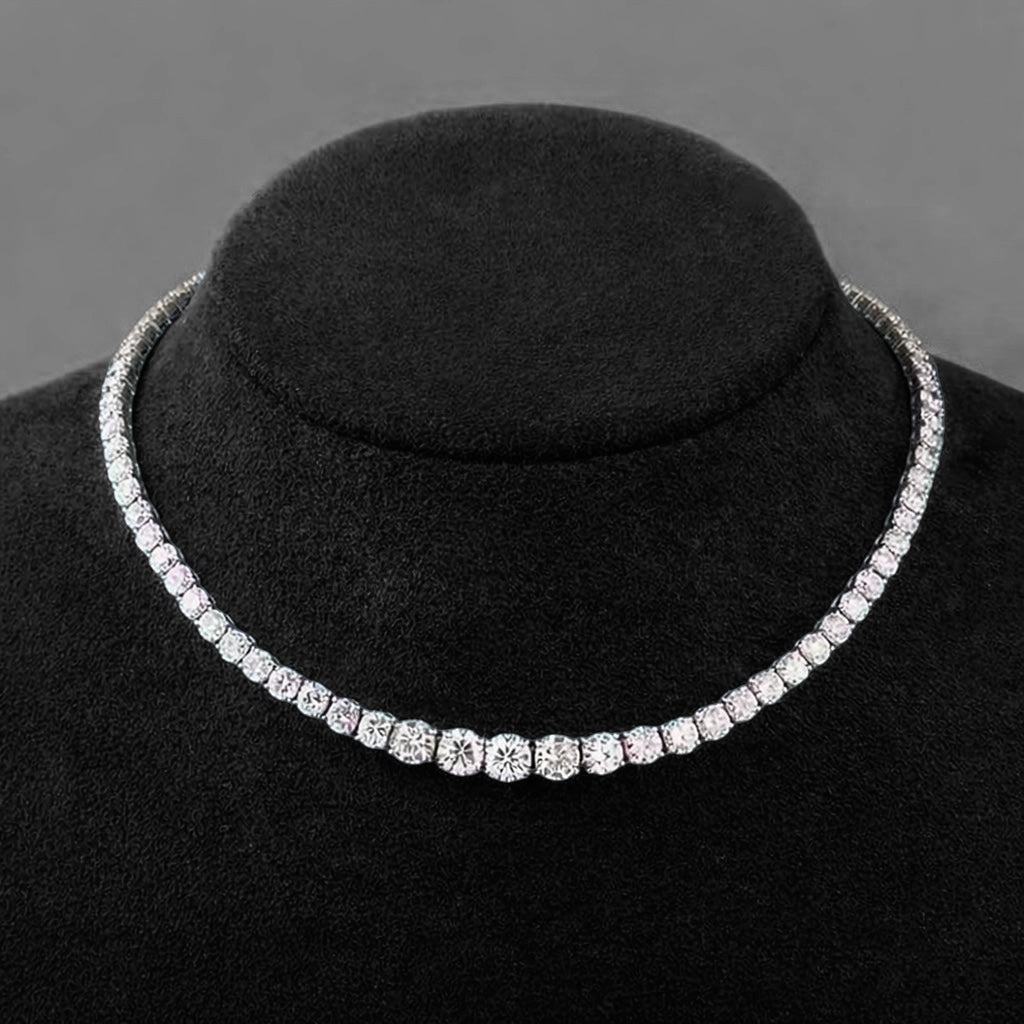 Minimal Crystal Tennis Necklace